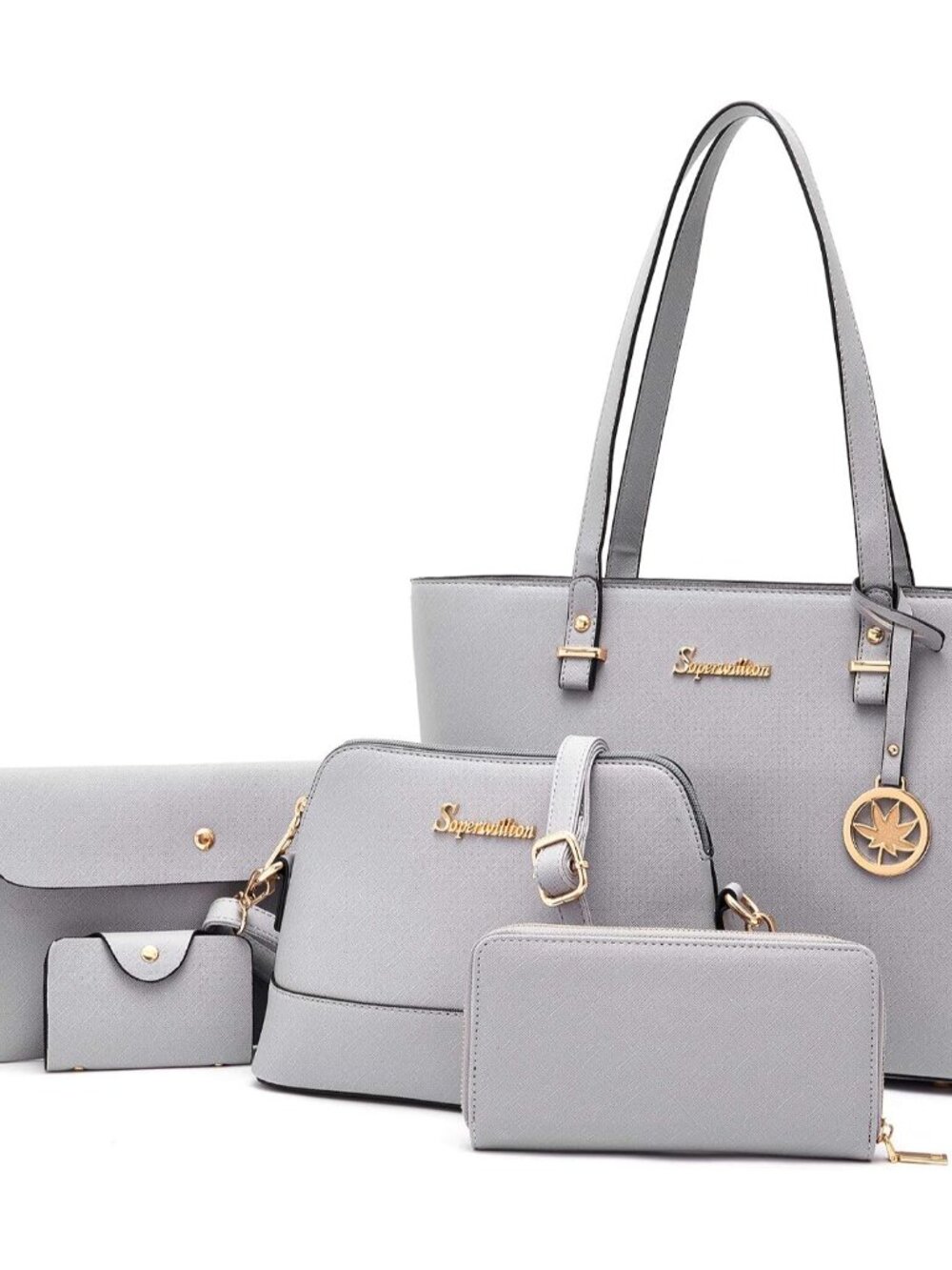 Handbag and Purse for Women Shoulder Tote Bag Satchel Set 5pcs